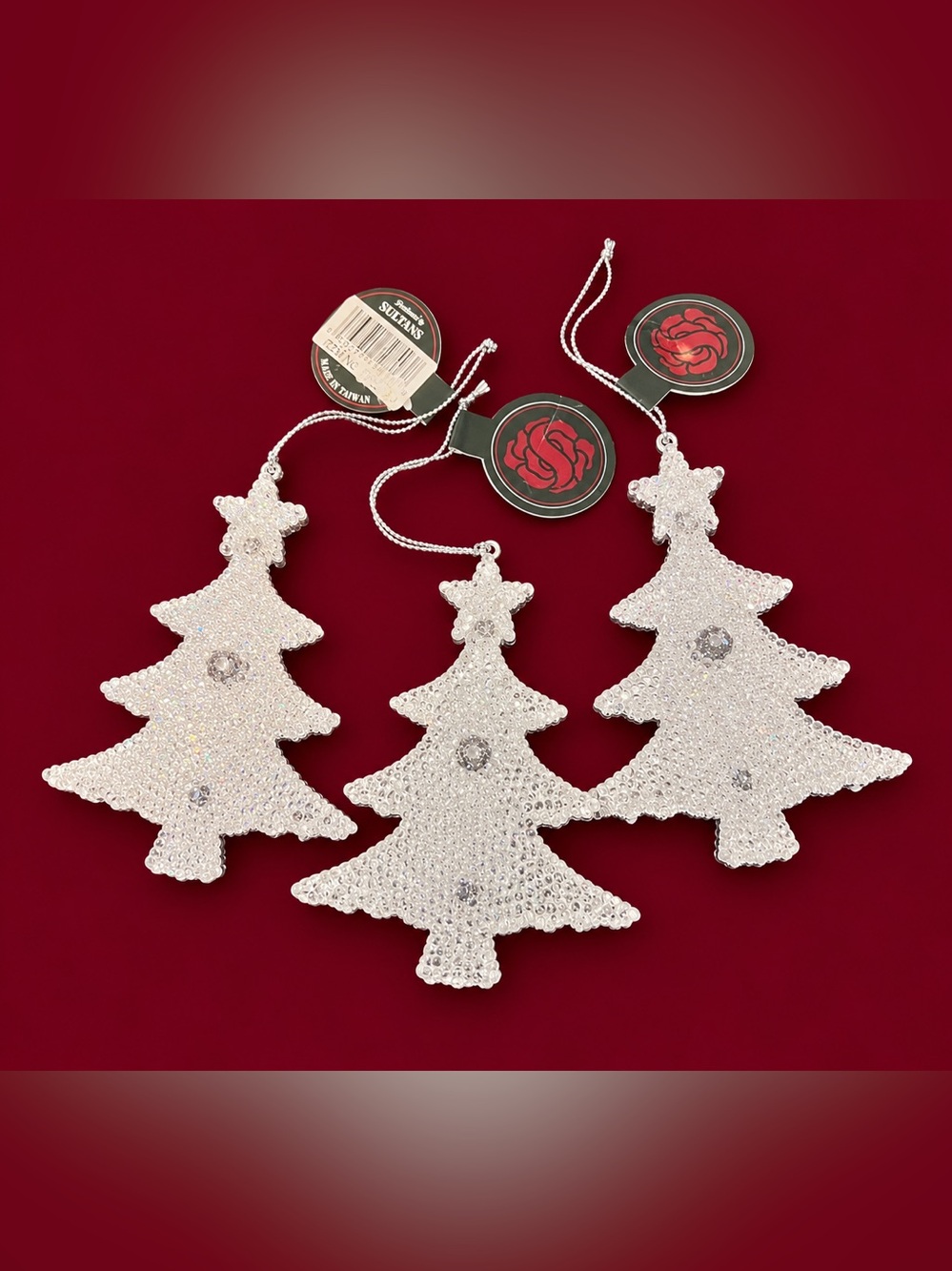 Sullivans Clear Acrylic Sparkly Christmas Ornaments Set of 3 (82)